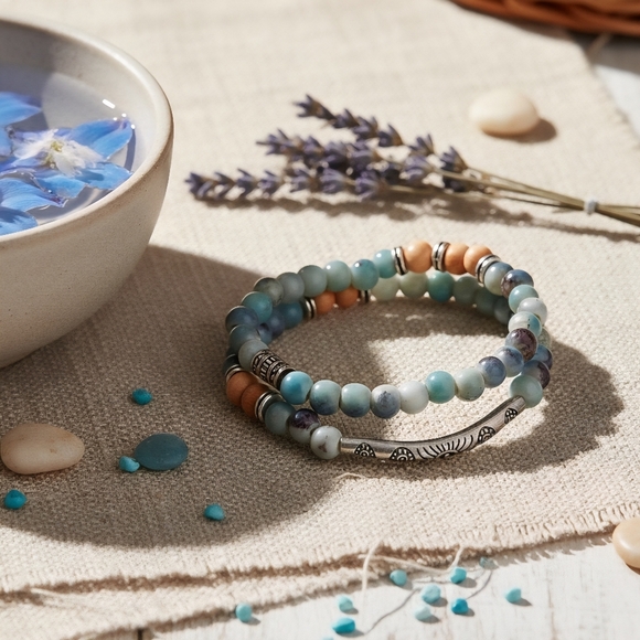 🆕️Boho Chic Double Loop Stretchy Fashion Bracelet - Handcrafted Earth Tones 🌾 - Picture 8 of 11